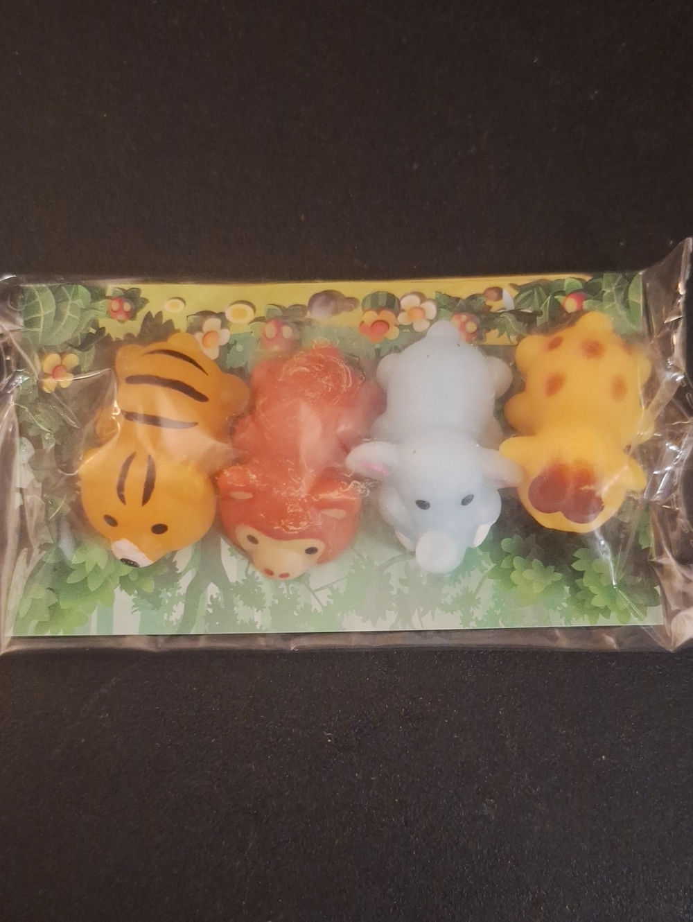 Small Pets Squeaky Animal Toy Pack - Yellow, Orange, Blue, Brown